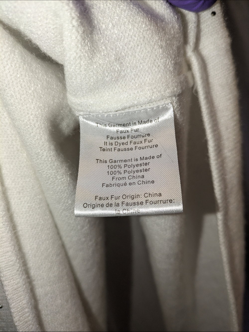La Fiorentina White Embellished Poncho with Faux Fur Trim - One Size(MSRP: $269) - Picture 7 of 10